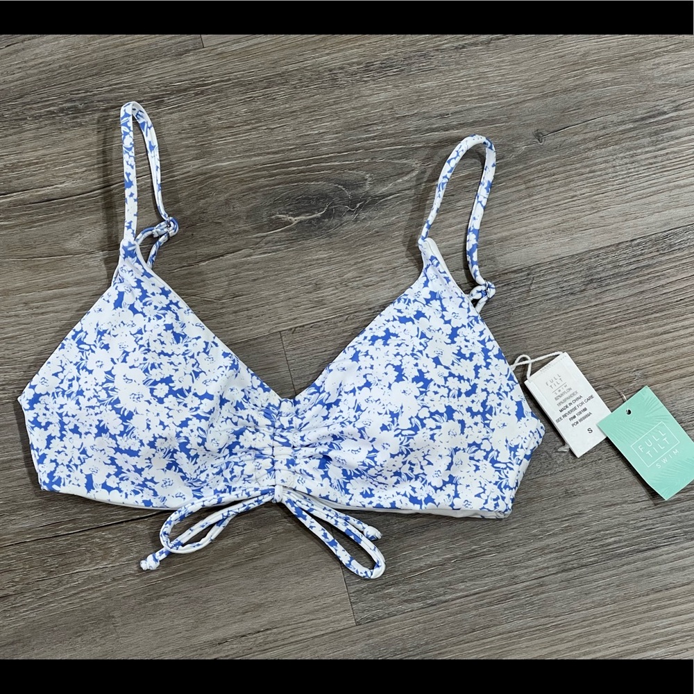 Blue and White Full Tilt Swim top